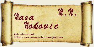 Maša Noković vizit kartica